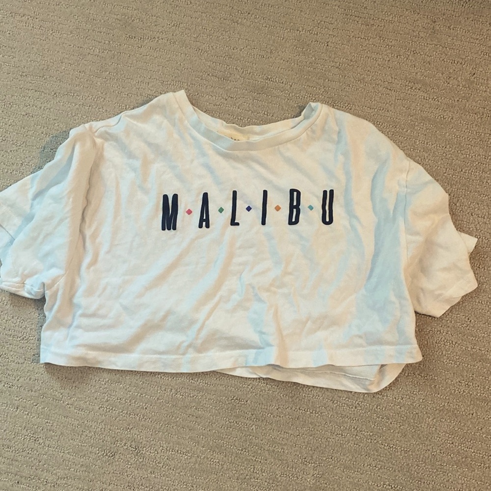 Cropped t-shirt, size small.